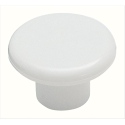 Allison Value Hardware 1-1/4 Inch Diameter White Plastic Cabinet Knob