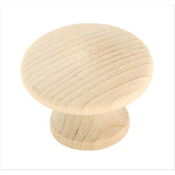 Allison Value Hardware 1-1/4 Inch Diameter Unfinished Birch Cabinet Knob