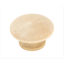 Allison Value Hardware 1-1/2 Inch Diameter Unfinished Birch Cabinet Knob