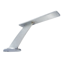Perrine Counter Mounted Support 6 inch High, Brushed Stainless