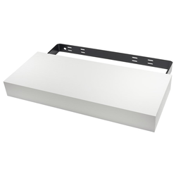  Floating Shelf with Concealed Wall Mount Bracket, 24 Inch Width x 10 Inch Depth x 3-1/4 Inch Height, White Veneer