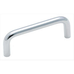 Clearance Sale, Brass Wire Pull 3 Inch Center to Center Polished Chrome Cabinet Pull