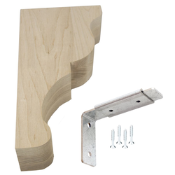 Lexington Maple Wood Corbel Corbel Mounting System 6.56 Inches in Length
