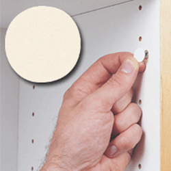 14MM Stick-On Cover Cap Antique White PVC, 1040 Per Box