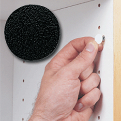 14MM Stick-On Cover Cap Black PVC, 1040 Per Box