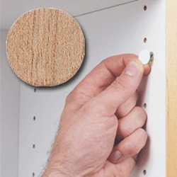 14MM Stick-On Cover Cap Unfinished Cherry Wood, 1040 Per Box