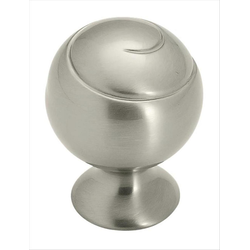 Swirl'Z 1-1/8 Inch Diameter Satin Nickel Cabinet Knob