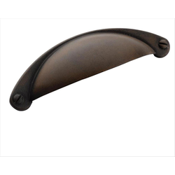 Clearance Sale, Cup Pulls 2-1/2 Inch Center to Center Antique Rust Cabinet Cup Pull