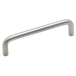 Cup Pulls 4 Inch Center to Center (4-5/16" Length) Brushed Chrome Cabinet Pull
