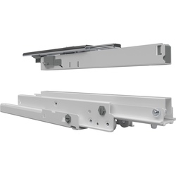  Fulterer FR771 Heavy-Duty Full-Extension 17.72 Inch Length Pantry Slide for Tall Storage Rollouts up to 78-3/4" High, Bottom-Mount Track/Top Guide Rail, 265 lb Capacity. 