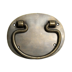 Bail Pulls 3-5/8 Inch Center to Center Unlacquered Antique Brass Cabinet Bail Pull