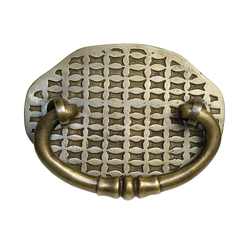 Bail Pulls 3-3/4 Inch Center to Center Unlacquered Antique Brass Cabinet Bail Pull