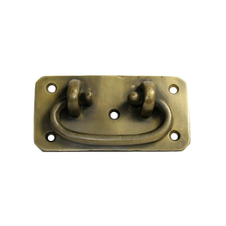 Bail Pulls 2-3/8 Inch Center to Center Unlacquered Antique Brass Cabinet Bail Pull