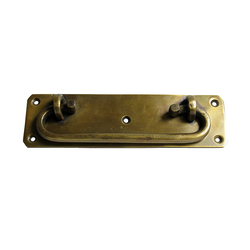 Bail Pulls 5-3/8 Inch Center to Center Unlacquered Antique Brass Cabinet Bail Pull