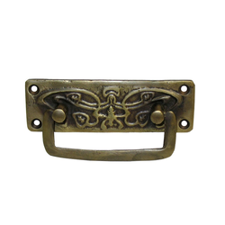 Bail Pulls 3-1/8 Inch Center to Center Unlacquered Antique Brass Cabinet Bail Pull