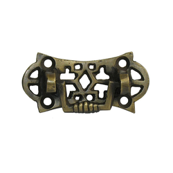 Bail Pulls 1-1/4 Inch Center to Center Unlacquered Antique Brass Cabinet Bail Pull