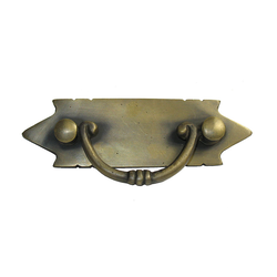 Bail Pulls 2-1/4 Inch Center to Center Unlacquered Antique Brass Cabinet Bail Pull