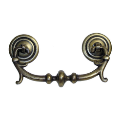 Bail Pulls 2-3/4 Inch Center to Center Unlacquered Antique Brass Cabinet Bail Pull