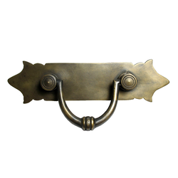 Bail Pulls 3-3/4 Inch Center to Center Unlacquered Antique Brass Cabinet Bail Pull