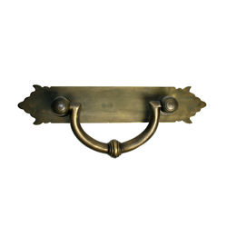 Bail Pulls 6-3/4 Inch Center to Center Unlacquered Antique Brass Cabinet Bail Pull