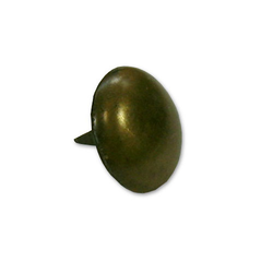 Small Round Clavo with Short Shaft 5/8 inch Diameter, Antique Brass