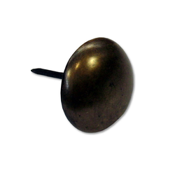 Medium-Large Round Clavo 1 inch Diameter, Antique Brass