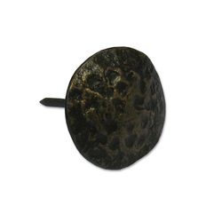 10% OFF Hammered Round Clavo 1-1/8 inch Diameter, Antique Brass