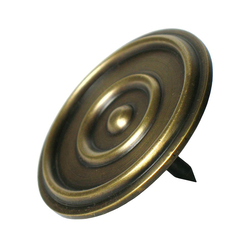 Large Double-Ring Clavo 1-7/8 inch Diameter, Antique Brass