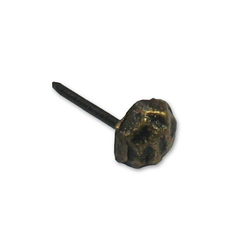 Round Hammered Clavo 3/8 inch Diameter, Antique Brass