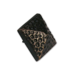 Small Textured Pyramid Clavo 3/4 inch Diameter, Antique Brass