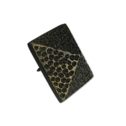 Large Textured Pyramid Clavo 1-5/8 inch Diameter, Antique Brass