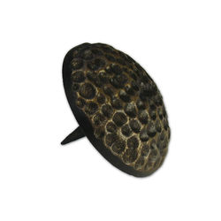 Medium Textured Round Clavo 1-3/8 inch Diameter, Antique Brass