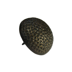 X-Large Textured Round Clavo 1-7/8 inch Diameter, Antique Brass