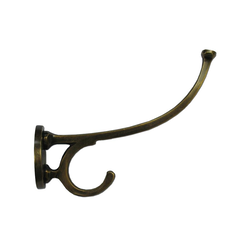 Round Back Hook 4-1/4 inch L x 1-3/4 inch W, Antique Brass
