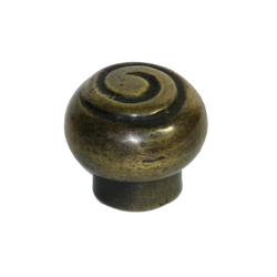 Knobs 1 Inch Diameter Unlacquered Antique Brass Cabinet Knob