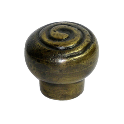 Knobs 1-1/4 Inch Diameter Unlacquered Antique Brass Cabinet Knob