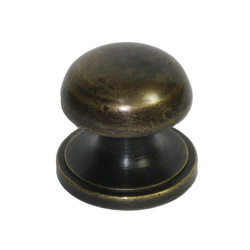 Knobs 1 Inch Diameter Unlacquered Antique Brass Cabinet Knob