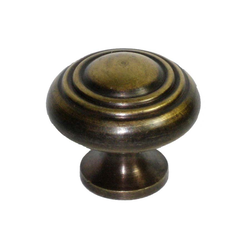 Knobs 1 Inch Diameter Unlacquered Antique Brass Cabinet Knob