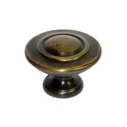 Knobs 1-1/2 Inch Diameter Unlacquered Antique Brass Cabinet Knob
