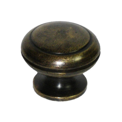 Knobs 1 Inch Diameter Unlacquered Antique Brass Cabinet Knob