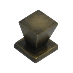 Knobs 3/4 Inch Diameter Unlacquered Antique Brass Cabinet Knob