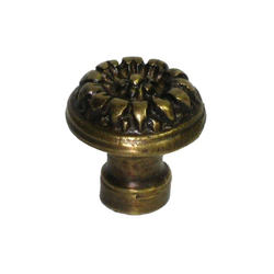 Knobs 3/4 Inch Diameter Unlacquered Antique Brass Cabinet Knob