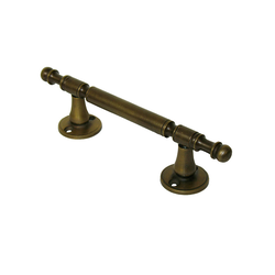 Pulls 3-3/8 Inch Center to Center Unlacquered Antique Brass Cabinet Pull