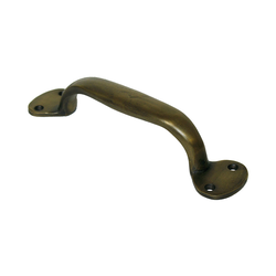 Pulls 4-1/2 Inch Center to Center Unlacquered Antique Brass Cabinet Pull