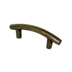 Pulls 2-1/8 Inch Center to Center Unlacquered Antique Brass Cabinet Pull