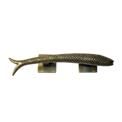 Pulls 3-1/4 Inch Center to Center Unlacquered Antique Brass Cabinet Pull