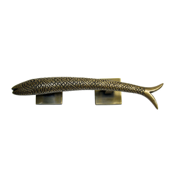 Pulls 3-1/4 Inch Center to Center Unlacquered Antique Brass Cabinet Pull