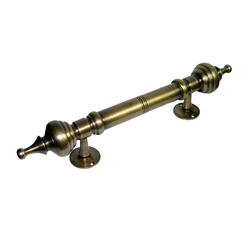 Pulls 6-1/8 Inch Center to Center Unlacquered Antique Brass Cabinet Pull
