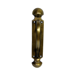 Pulls 3-3/8 Inch Center to Center Unlacquered Antique Brass Cabinet Pull