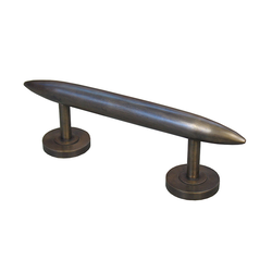 Pulls 5-3/4 Inch Center to Center Unlacquered Antique Brass Cabinet Pull